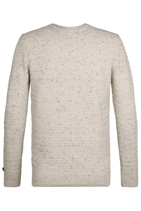 Petrol Industries beige heren trui | Achteraanzicht