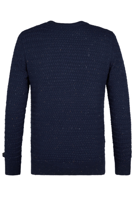 Petrol Industries blauwe heren trui | Achteraanzicht