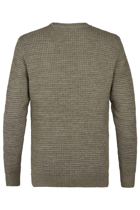 Petrol Industries groene heren trui | Achteraanzicht