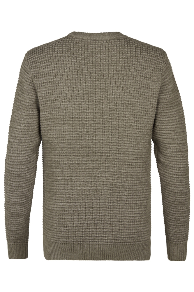 Petrol Industries groene heren trui | Achteraanzicht