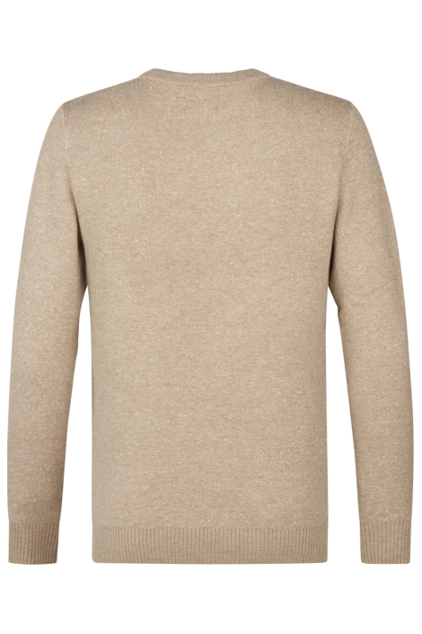 Petrol Industries zand heren trui | Achteraanzicht