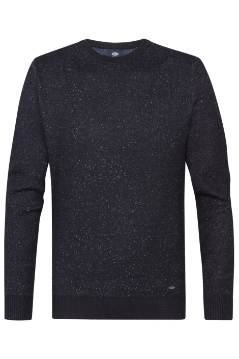 Petrol Industries blauwe heren trui | Vooraanzicht