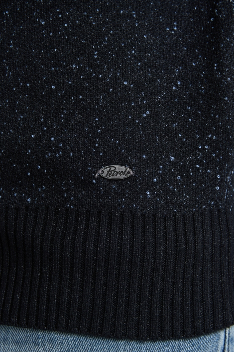 Petrol Industries blauwe heren trui | Kleurstaal