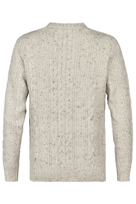 Petrol Industries beige heren trui | Achteraanzicht