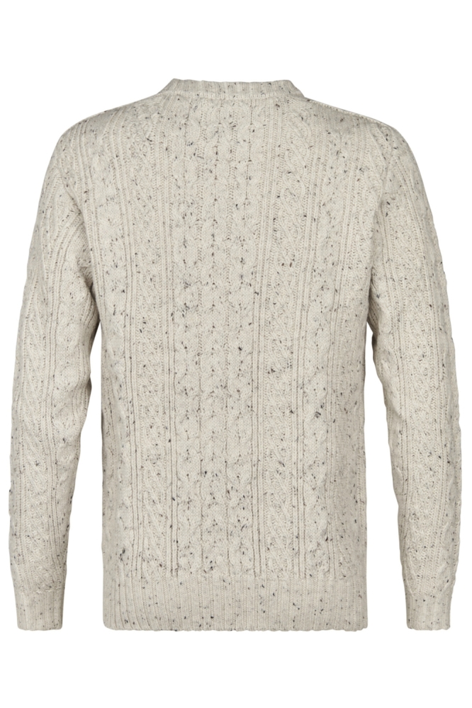 Petrol Industries beige heren trui | Achteraanzicht