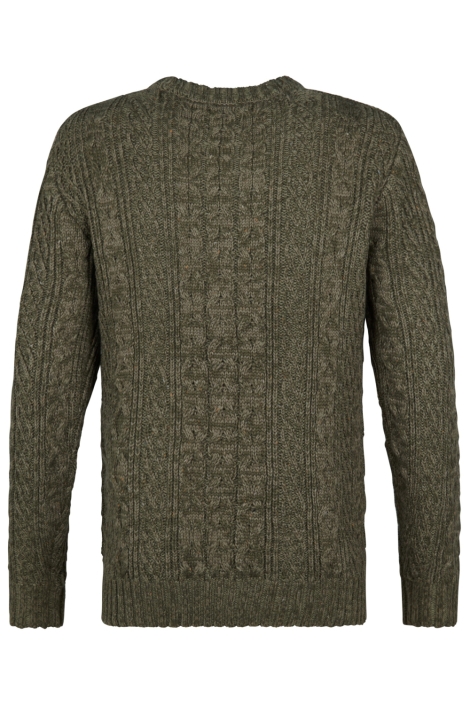 Petrol Industries groene heren trui | Achteraanzicht