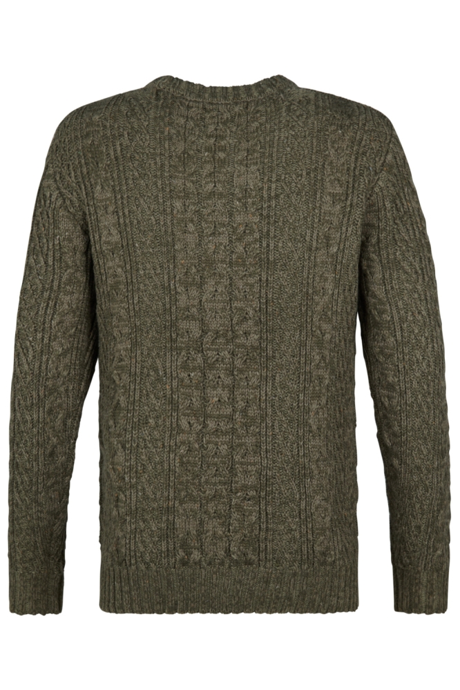 Petrol Industries groene heren trui | Achteraanzicht