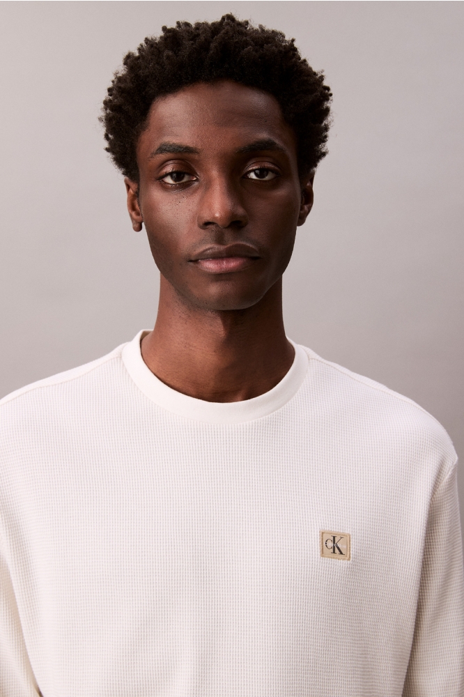 Calvin Klein beige heren t-shirt | Close up