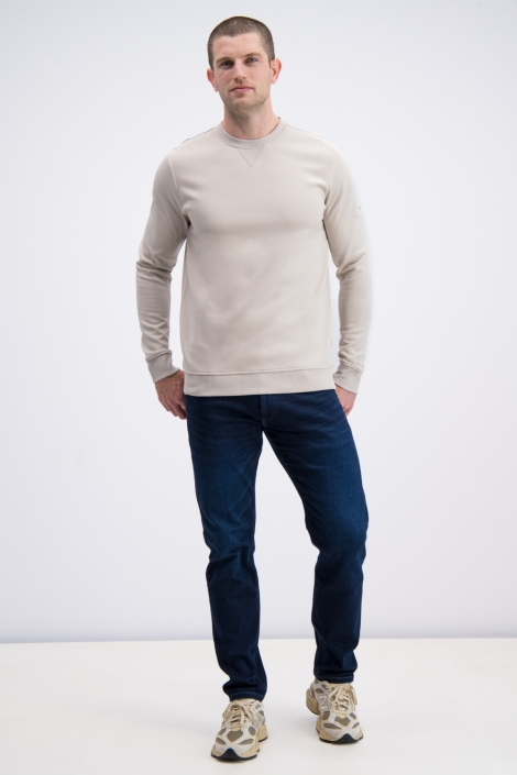 Gabbiano beige heren sweater | Model