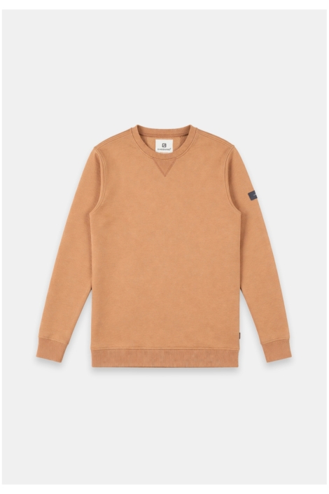 Gabbiano camel heren sweater | Vooraanzicht