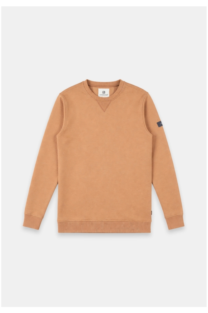 Gabbiano camel heren sweater | Vooraanzicht