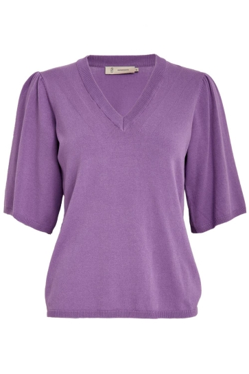 Peppercorn Trui GLENDA SHORT SLEEVE KNIT PC8231 7225 FAIRY WREN LILAC