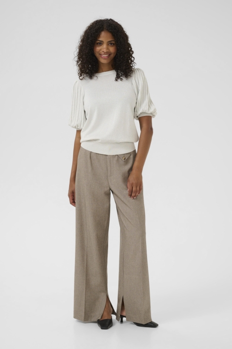 Kaffe zilveren dames trui | Model