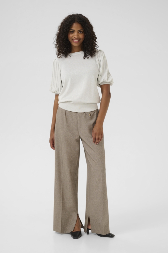 Kaffe zilveren dames trui | Model