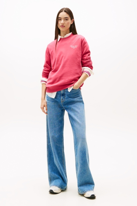 Tommy Jeans roze dames sweater | Model