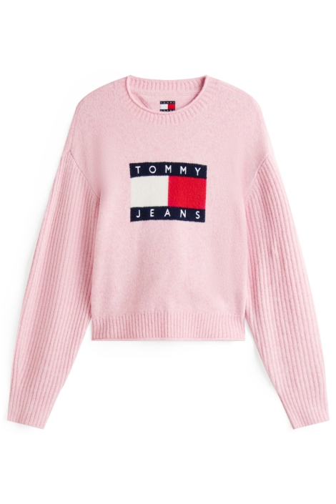 Tommy Jeans roze dames trui | Vooraanzicht