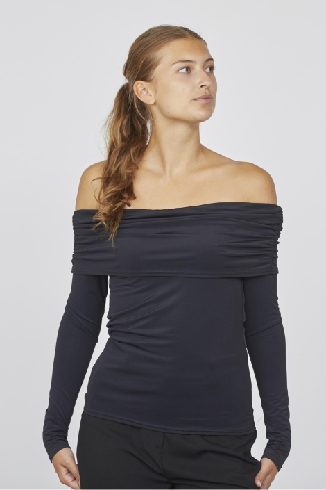 SisterS point zwarte dames t-shirt | Model vooraanzicht