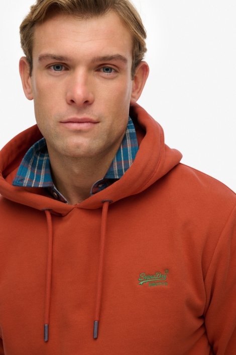 Superdry oranje heren sweater | Close up