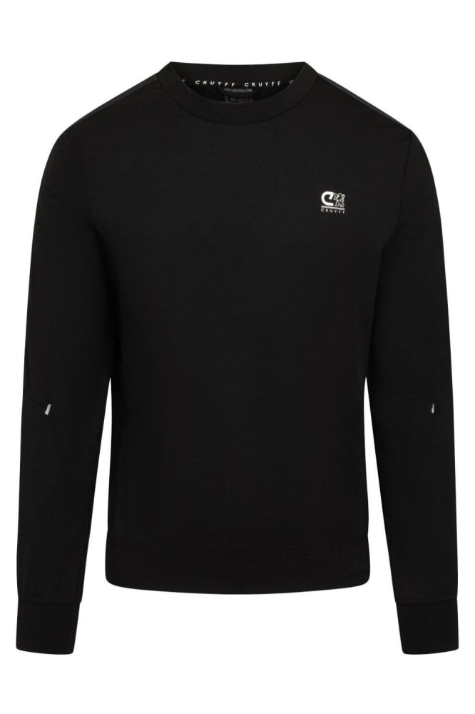 Cruyff zwarte heren sweater | Vooraanzicht
