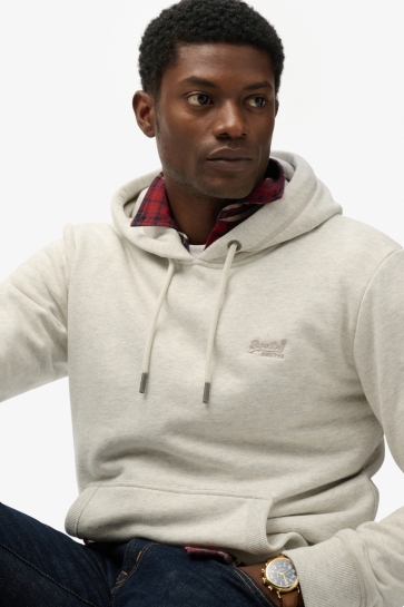 Superdry Trui ESSENTIAL LOGO HOODIE HB M2014404A STRAW GREY MARL