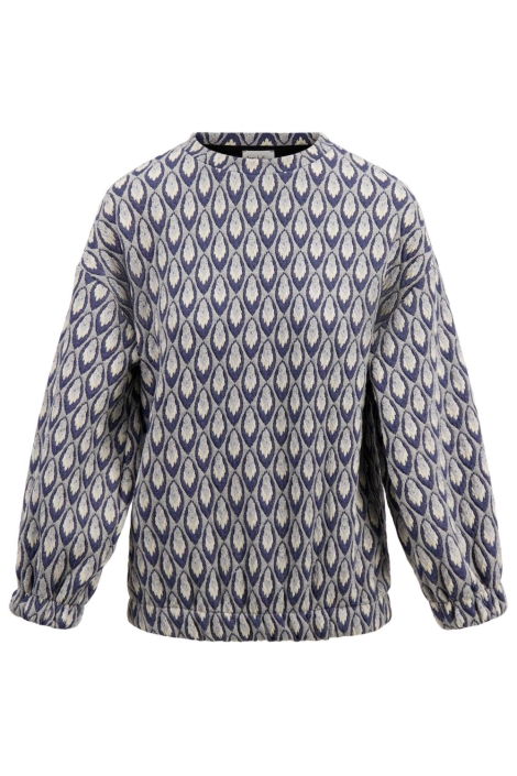 Zusss blauwe dames sweater | Vooraanzicht