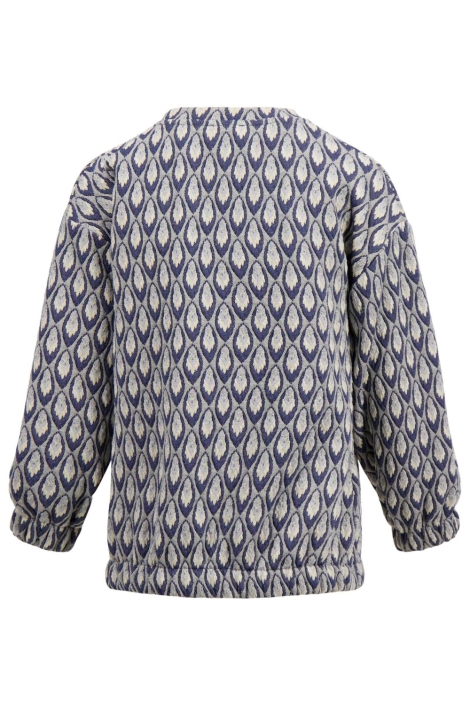 Zusss blauwe dames sweater | Achteraanzicht