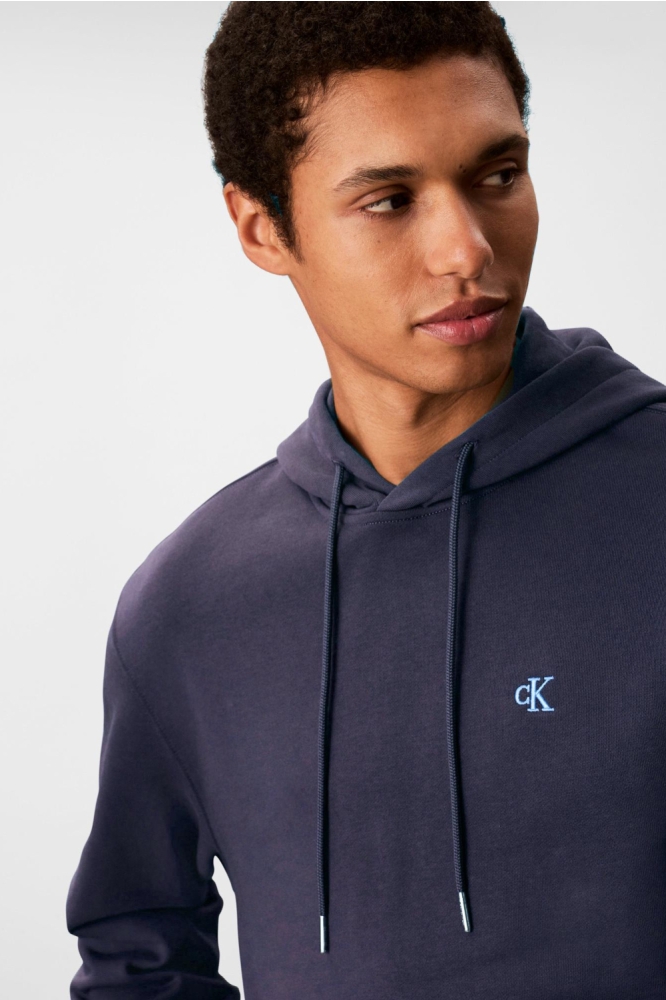 Calvin Klein blauwe heren sweater | Close up