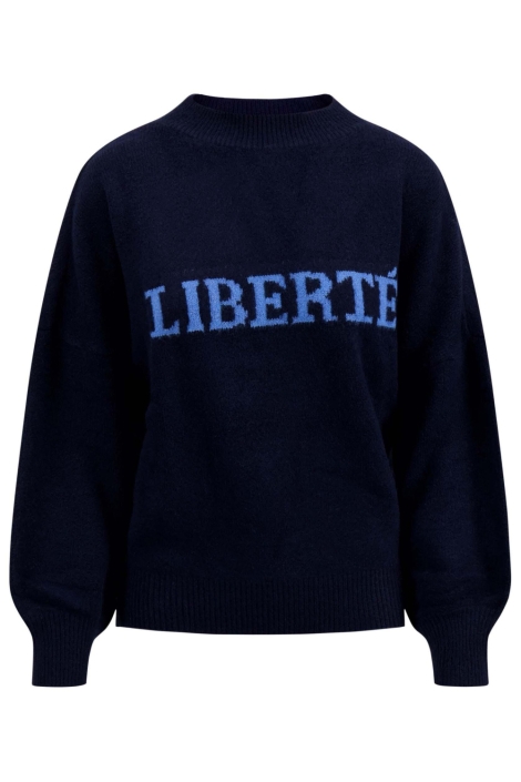 Zusss blauwe dames trui | Vooraanzicht