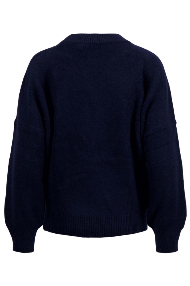 Zusss blauwe dames trui | Achteraanzicht