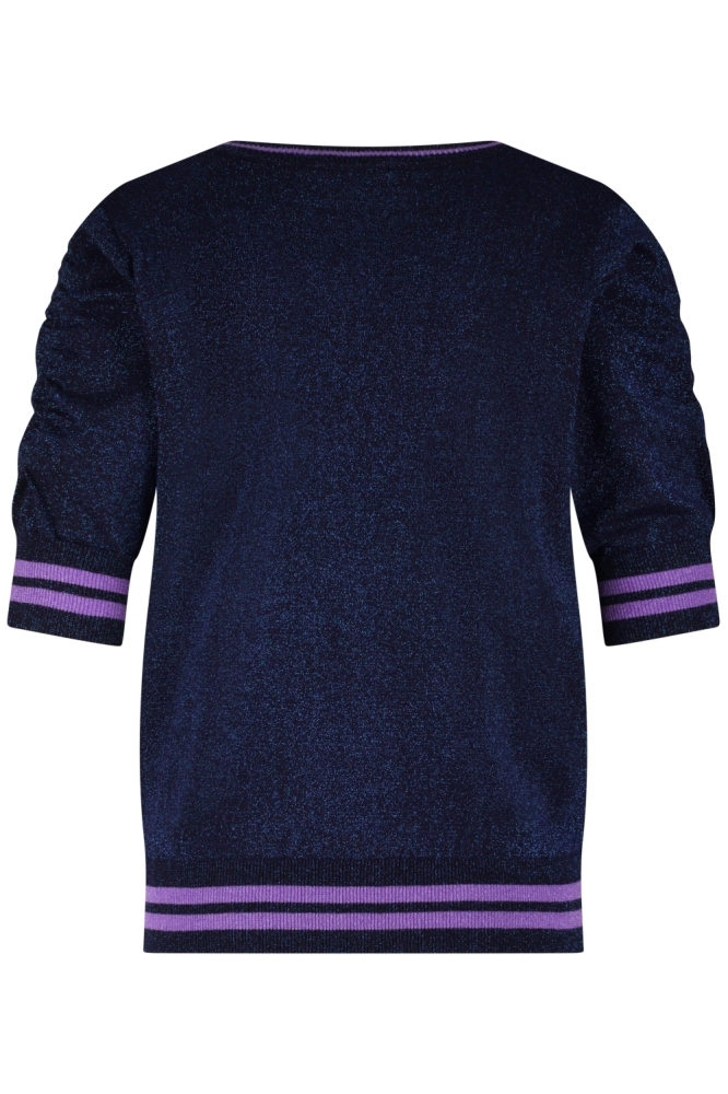 Lady Day blauwe dames trui | Achteraanzicht