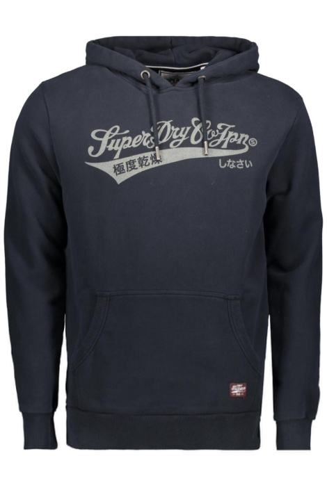 Superdry zwarte heren sweater | Vooraanzicht