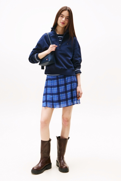 Tommy Jeans blauwe dames sweater | Model