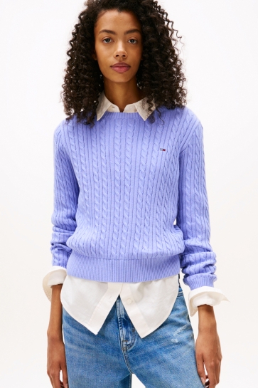 Tommy Jeans TJW CABLE ESSENTIAL DW0DW22165 C5Z VINTAGE IRIS