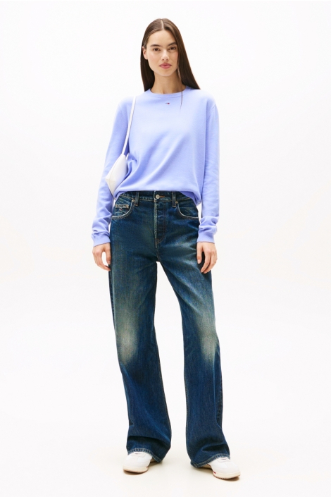 Tommy Jeans paarse dames trui | Model vooraanzicht