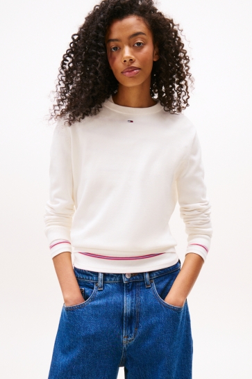 Tommy Jeans Trui TJW ESSENTIAL CREW S DW0DW20159 YBH ANCIENT WHITE