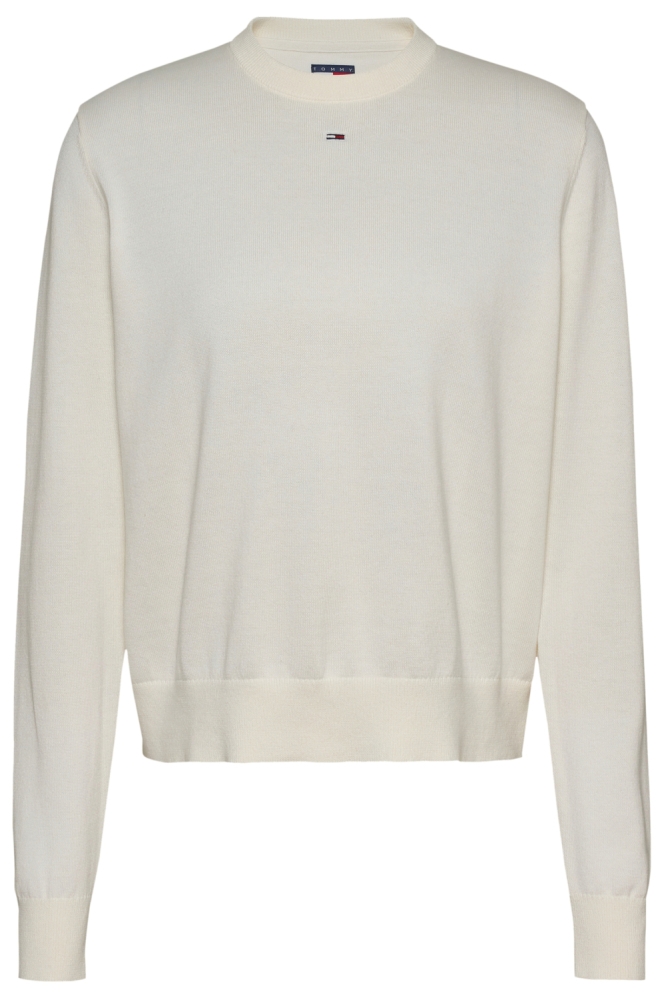 Tommy Jeans witte dames trui | Vooraanzicht