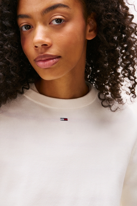 Tommy Jeans witte dames trui | Close up