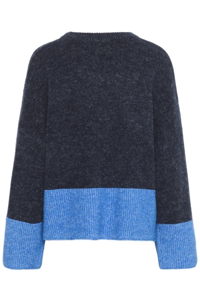 Culture blauwe dames trui | Achteraanzicht