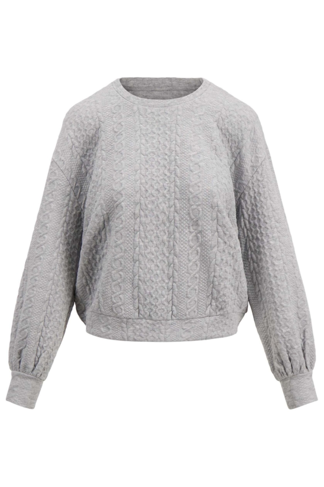 Zusss grijze dames trui | Vooraanzicht
