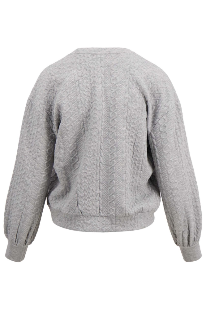 Zusss grijze dames trui | Achteraanzicht