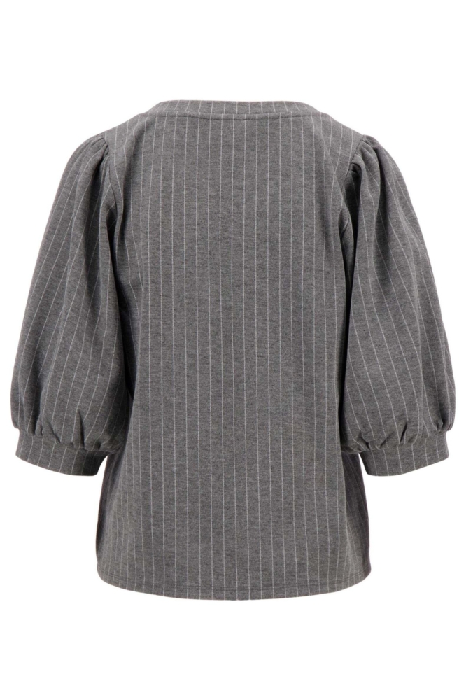 Zusss grijze dames t-shirt | Achteraanzicht