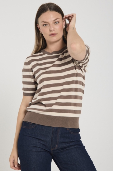 Freequent T-shirt FQJOEL PULLOVER 204793 MOREL W. MOONBEAM