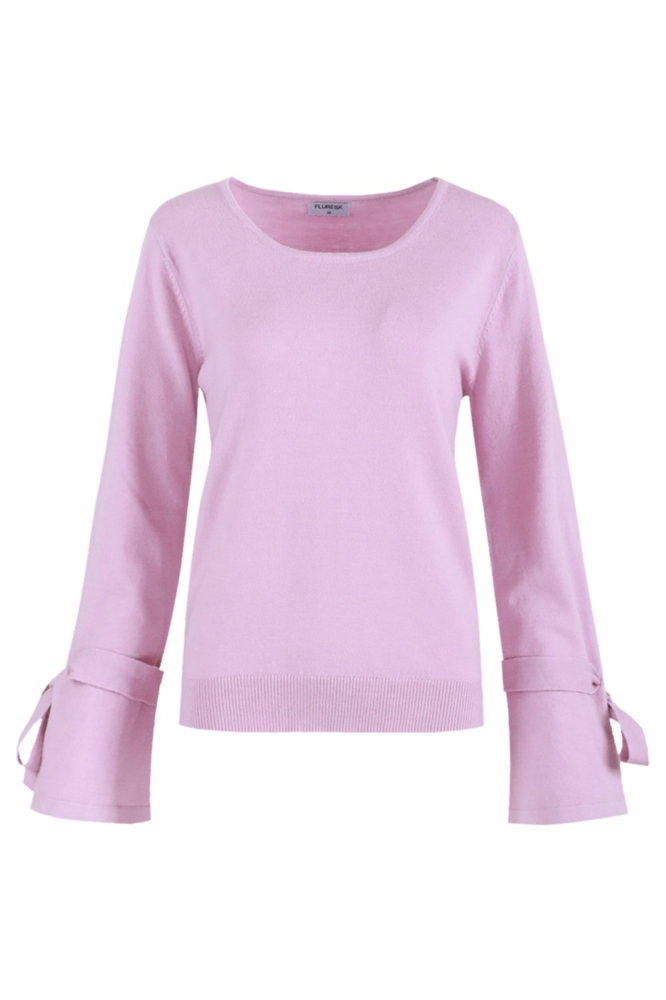 Fluresk roze dames trui | Vooraanzicht