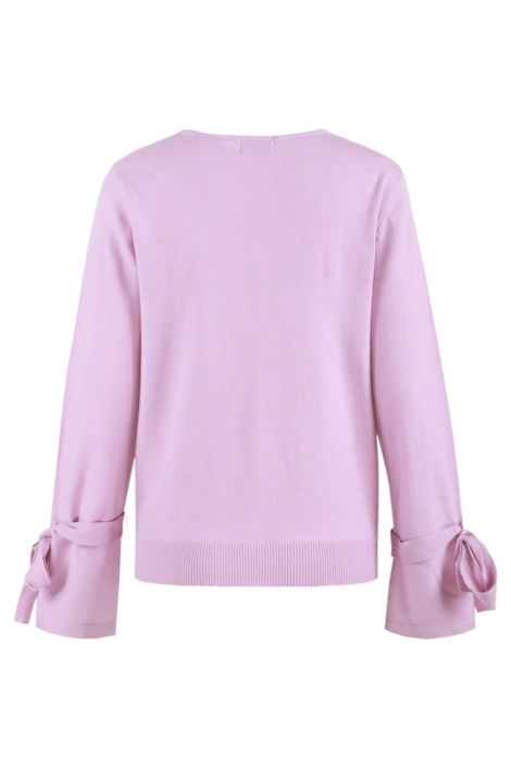 Fluresk roze dames trui | Achteraanzicht