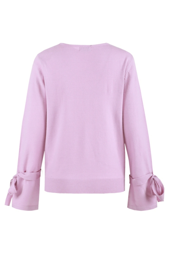 Fluresk roze dames trui | Achteraanzicht