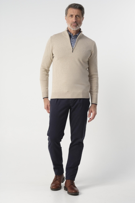 Campbell beige heren trui | Model
