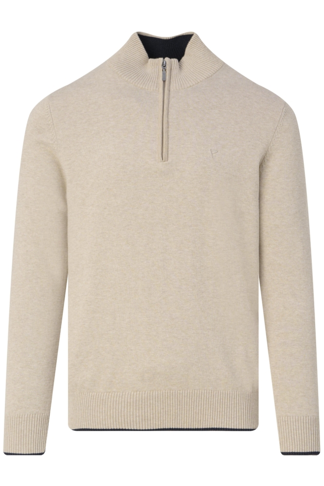 Campbell beige heren trui | Vooraanzicht