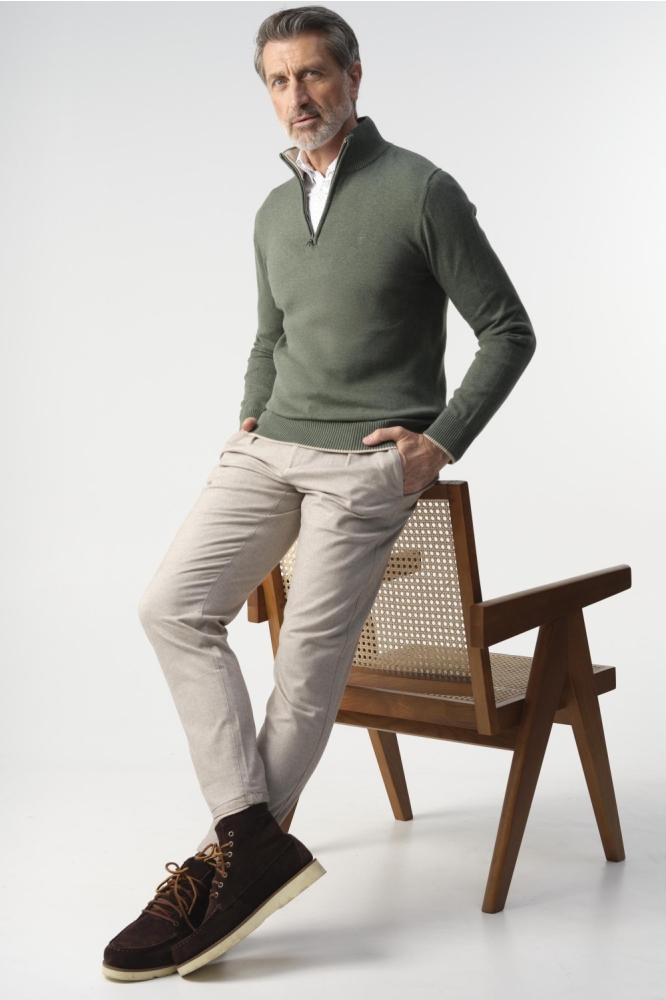 Campbell groene heren trui | Model