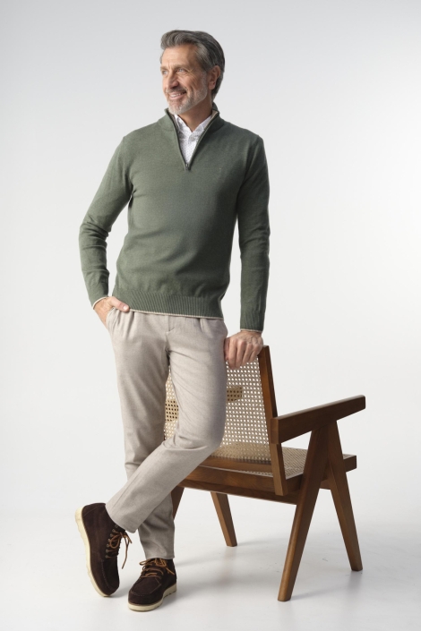Campbell groene heren trui | Model