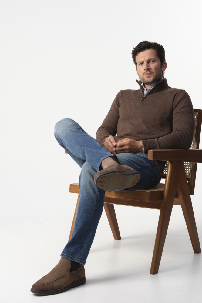 Campbell bruine heren trui | Model